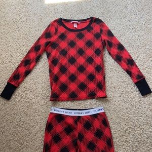 Victoria secret red plaid pajama set